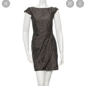 Steven Alan Grey Black Leopard Print Sheath Night Out Dress